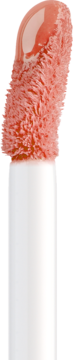 Aplikator błyszczyka Artdeco Plumping Lip Fluid w odcieniu Glossy Nude, z lśniącym, różowo-brzoskwiniowym płynem.