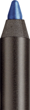 Zbliżenie na ARTDECO Soft Eye Liner Waterproof: metaliczna niebieska kredka do oczu z ostrą końcówką, trwała, wodoodporna.