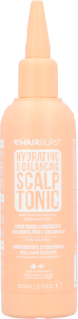 Brzoskwiniowy tonik do skóry głowy Hairburst Hydrating & Balancing Scalp Tonic 100ml, widok z przodu.