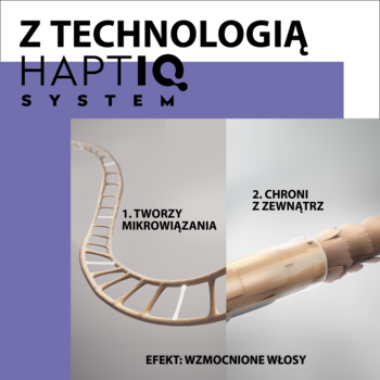 Schwarzkopf Taft Haptiq System: Grafika z mikro-wiązkami i ochroną włosów, wzmocnienie struktury.