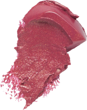 Ciemnoczerwona satynowa pomadka Color Riche Les Intenses, zbliżenie na kremowy swatch z olejkiem arganowym.