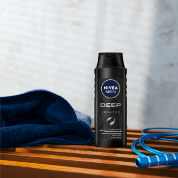 NIVEA MEN Deep ,szampon do włosów, oczyszczający, rewitalizujący,kompozycja-1