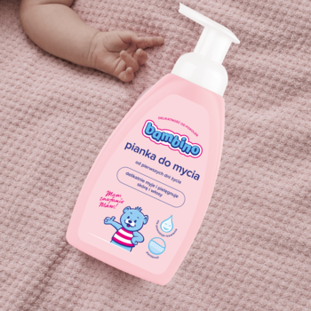 BAMBINO ,pianka do mycia ciała i włosów, dla niemowląt i dzieci, 2w1, od pierwszych dni życia,kompozycja-1