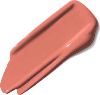 Super Stay Matte Ink: koralowa matowa szminka w płynie. Zbliżenie na swatch koloru na białym tle.