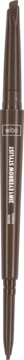 Niewyraźna, brązowa kredka do brwi Eyebrow Stylist 3 in 1, pionowo, z napisem na etykiecie.
