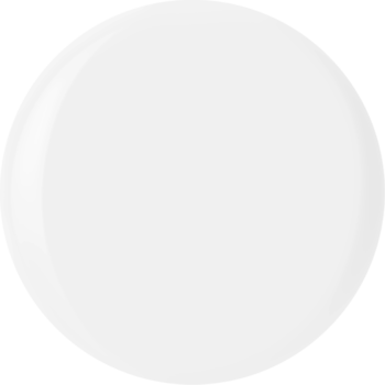 Biała, gładka kula z połyskiem na czarnym tle, prezentująca Alterra odżywkę wzmacniającą paznokcie.