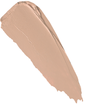 Kremowy swatch podkładu Alterra Camouflage Make-Up Light, jasnobeżowy odcień dla gładkiej, kryjącej cery.