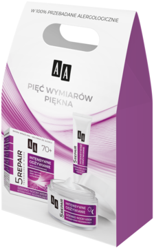 AA ,dzienno-nocny krem 70+ 50ml, krem pod oczy 70+ 15 ml,kompozycja-1