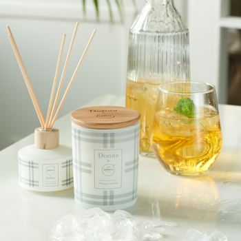 DOROTA & AROMA HOME ,świeca zapachowa, Mrożona Herbata,kompozycja-1
