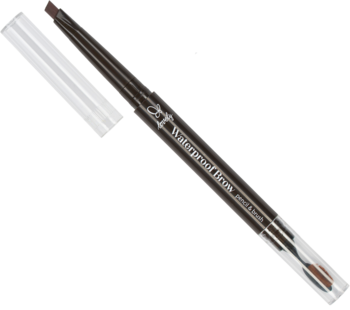 Wykręcana kredka do brwi Lovely Brow Pencil & Brush 2w1, brązowa, wodoodporna, widok z góry pod kątem.