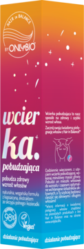 Onlybio Hair in Balance wcierka pobudzająca w gradientowej butelce, widok z przodu, stymuluje wzrost włosów.