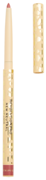 Beżowo-złota konturówka Revolution Pro New Neutral Stripped, z odkrytą jasnoróżową końcówką i oddzieloną nakładką.