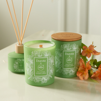 DOROTA & AROMA HOME ,świeca zapachowa, Tymianek z Oliwką,kompozycja-1