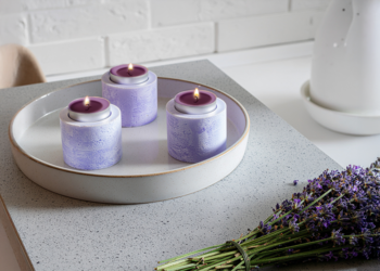 AURA CANDLES ,świece zapachowe, Lawenda,kompozycja-1