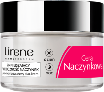 LIRENE Cera Naczynkowa ,krem do twarzy, przeciwzmarszczkowy, redukujący zaczerwienienia, dzień/noc,kompozycja-1