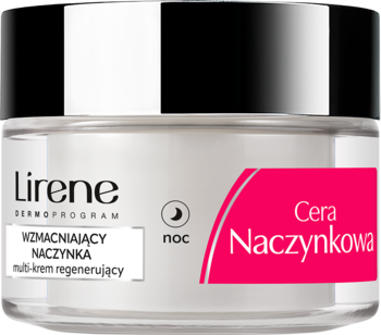 LIRENE Cera Naczynkowa ,krem do twarzy, regenerujący, kojący zaczerwienienia, na noc,kompozycja-1