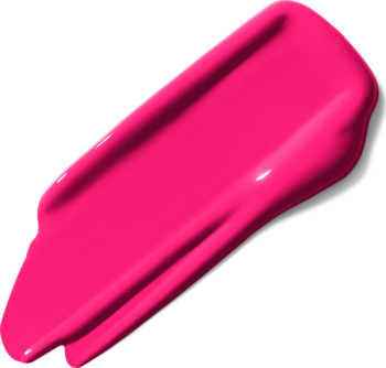 Różowy swatch matowej szminki Maybelline Super Stay Matte Ink, intensywny odcień fuksji, błyszcząca tekstura.