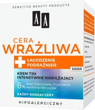 AA Cera Wrażliwa ,krem do twarzy, intensywnie nawilżający, na dzień,kompozycja-1
