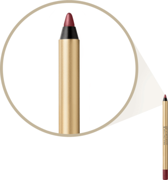 Złota konturówka Max Factor Colour Elixir #30 Mauve Moment z powiększonym detalem różowo-czerwonej końcówki.