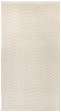 Beżowy ręcznik Braid z bawełny egipskiej 70x140cm, z widoczną fakturą plecionki.