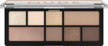 Otwarta paleta cieni do powiek NUDE, 8 odcieni beżu i brązu, matowe i perłowe wykończenia.