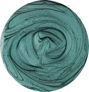 Klasyczny lakier Alterra Aventurin, metaliczny, turkusowo-zielony swirl z połyskującym wykończeniem. Wegański.