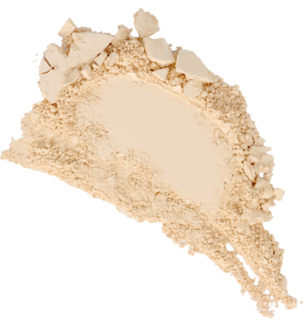 Zbliżenie na sypki beżowy puder Alterra Hyaluron Natural Powder, rozłożony, prezentujący delikatną, matującą teksturę.