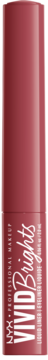 Pionowa tubka eyelinera NYX Vivid Brights w odcieniu czerwonobrązowym, z białym logo i tekstem.