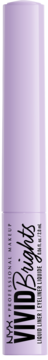 NYX Vivid Brights Liquid Eyeliner w jasnofioletowej tubce, pionowe ujęcie z przodu, widoczna nazwa.