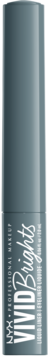 NYX Professional Makeup Vivid Brights eyeliner w szaro-niebieskim, pionowe opakowanie z obróconym białym tekstem.