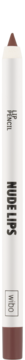 Wibo Nude Lips konturówka do ust, odcień 5, beżowa, w kształcie kredki, widok z przodu z czytelnym logo.