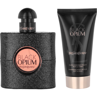 Yves Saint Laurent, Black Opium , zestaw dla kobiet, woda perfumowana 50 ml + balsam do ciała 50 ml, 100 ml