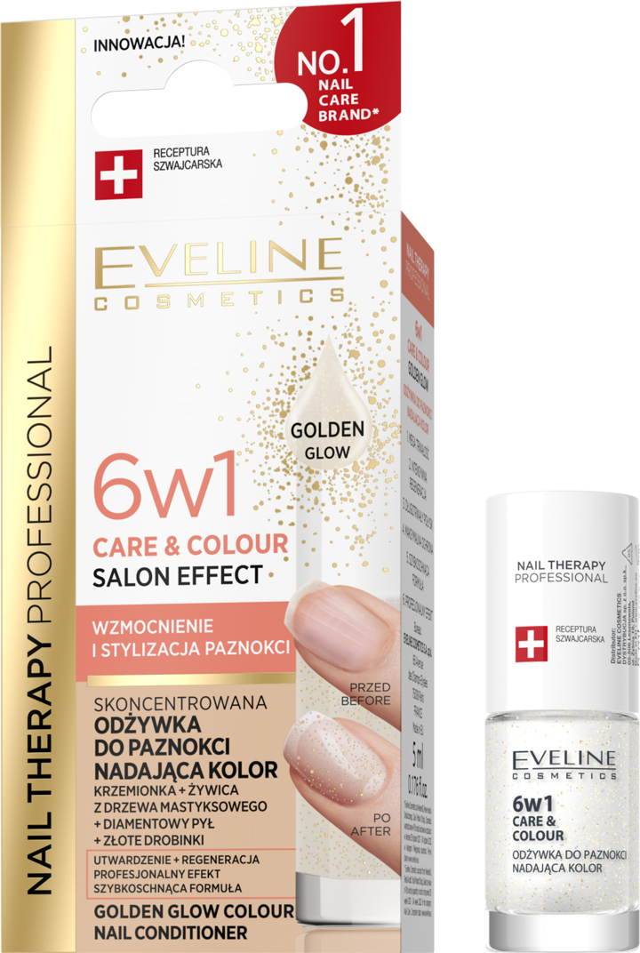 EVELINE COSMETICS, Nail Therapy Professional 6w1 Care & Colour, odżywka ...