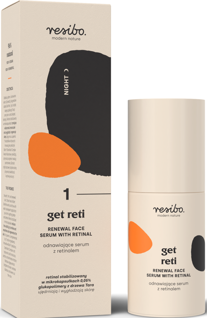 RESIBO, Get Reti , serum do twarzy, odnawiające, z retinalem, 30 ml