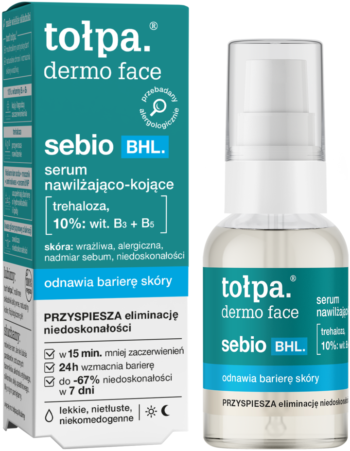 TOŁPA, Dermo Face Sebio BHL, serum do twarzy nawilżająco-kojące, 30 ml ...