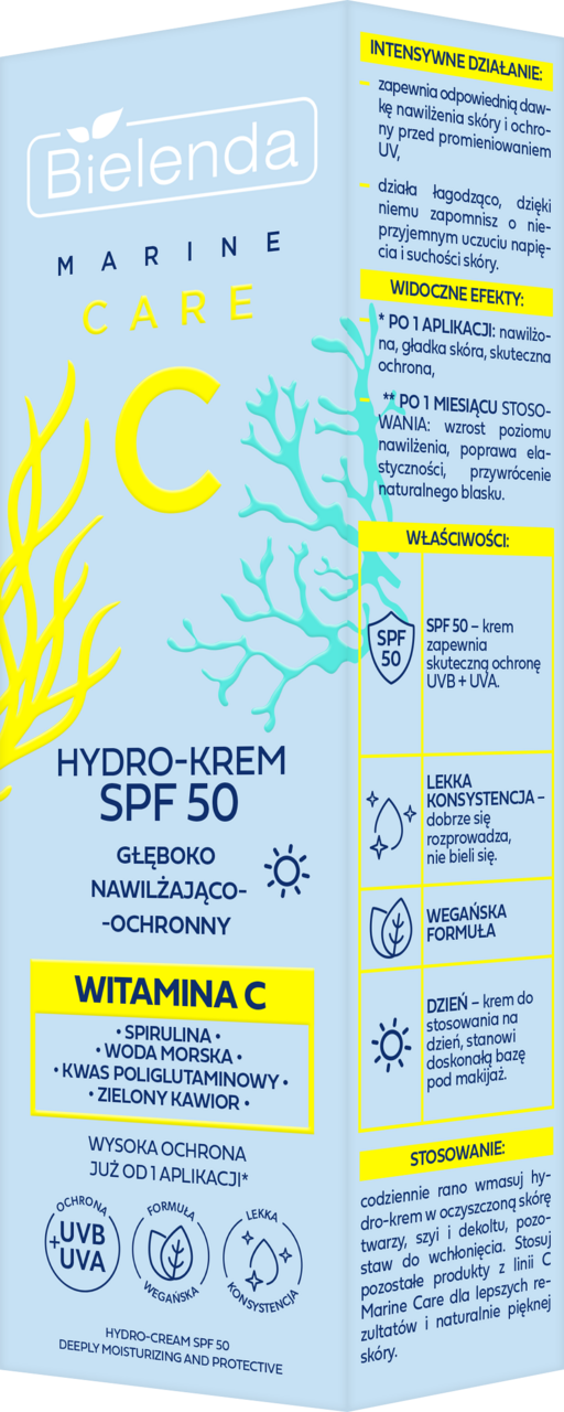 BIELENDA, Marine Care C , hydro-krem do twarzy głęboko nawilżająco ...