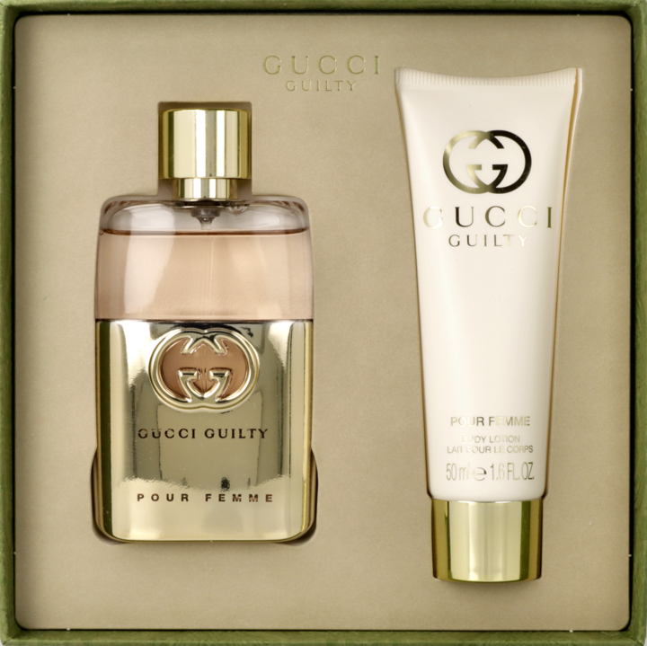 GUCCI, Guilty , zestaw dla kobiet, woda perfumowana 50 ml + balsam