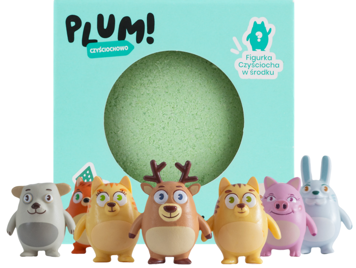 PLUM! CZYŚCIOCHOWO, kula do kąpieli z zabawką, różne rodzaje, 150 g
