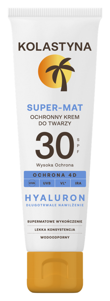 Kolastyna Hyaluron Super-Mat Ochronny krem do twarzy SPF50, 50 ml