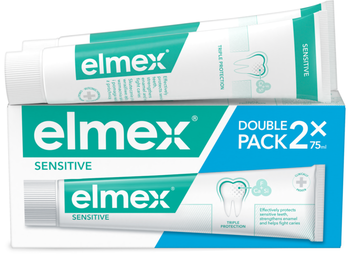 ELMEX, Sensitive, pasta do zębów, 2 x 75 ml