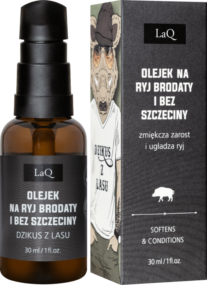 LAQ Dzikus z Lasu olejek do brody, Na ryj brodaty i bez szczeciny