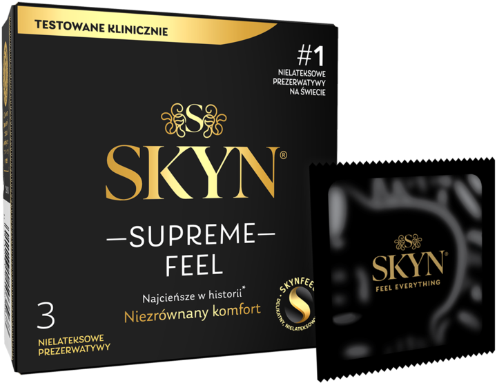 SKYN, Supreme Feel , prezerwatywy nielateksowe, 3 szt. | Drogeria