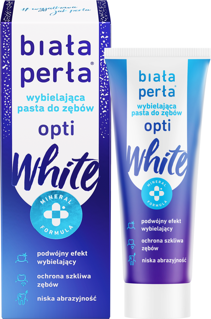 BIAŁA PERŁA, Opti White, pasta do zębów, wybielająca, 75 ml