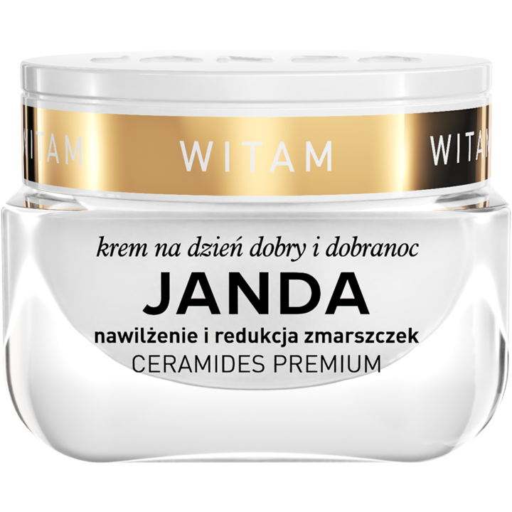 JANDA, Ceramides Premium, krem do twarzy, suplementacyjny o zwiększonej skuteczności, nawilżenie i redukcja zmarszczek, na dzień i na noc, 50 ml
