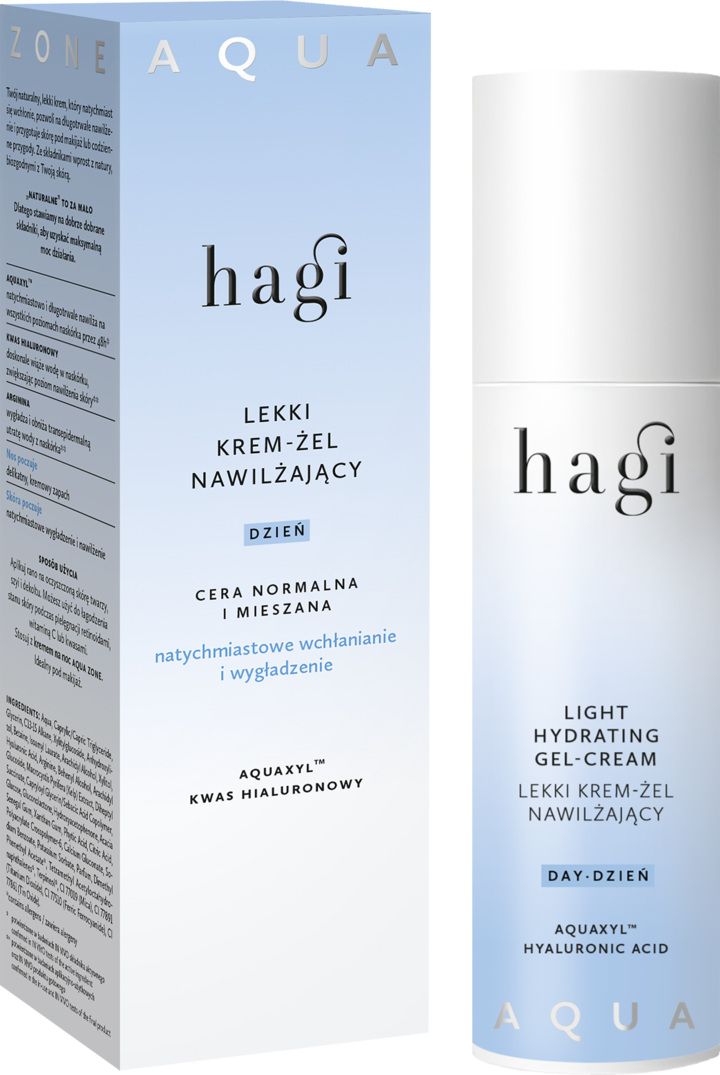 HAGI, Aqua , krem-żel do twarzy, lekki, nawilżający, na dzień, 50