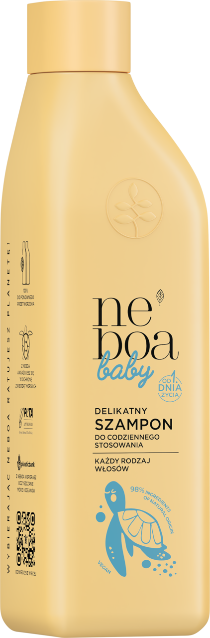 NEBOA, Baby, szampon do włosów każdego rodzaju, delikatny, do codziennego stosowania, od 1. dnia życia, 300 ml