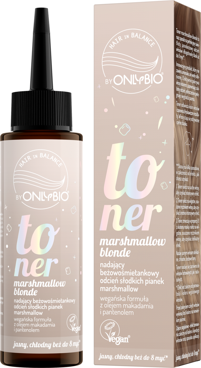 ONLYBIO HAIR IN BALANCE, toner do włosów, Marshmallow Blonde, 100 ml