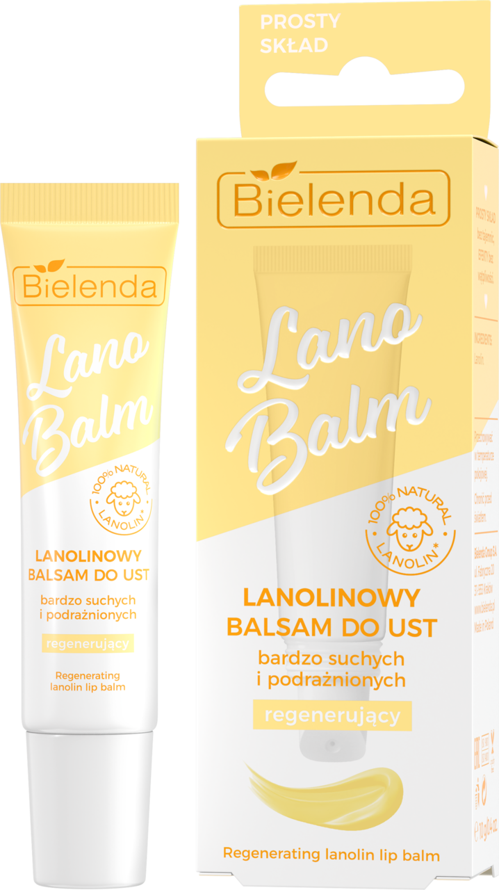 BIELENDA, Lano Balm, balsam do ust, lanolinowy, regenerujący, 10 g