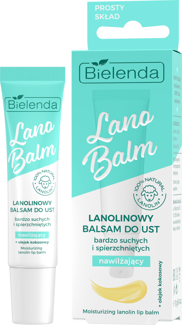 BIELENDA, Lano Balm, balsam do ust, lanolinowy, nawilżający, 10 g