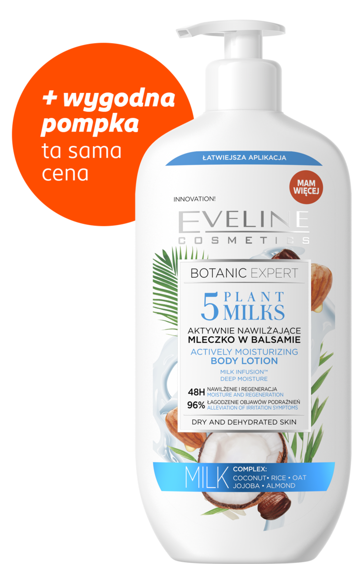 EVELINE COSMETICS, Botanic Expert, mleczko-balsam do ciała, nawilżająco-regenerujące, 350 ml